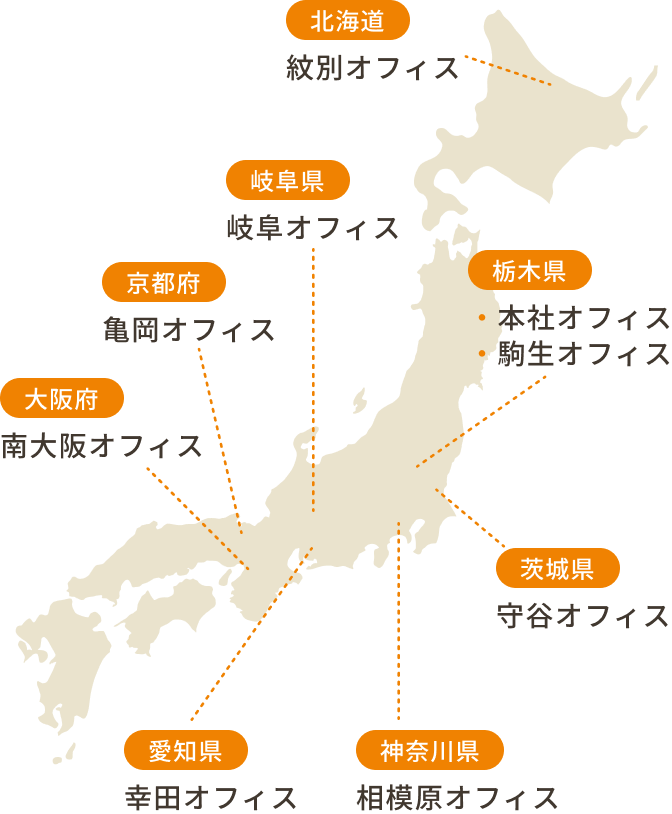 全国の拠点地